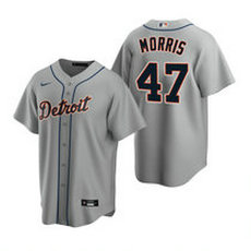 Nike Detroit Tigers #47 Jack Morris Gray Game Authentic Stitched MLB Jersey