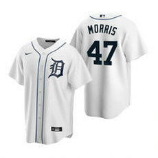 Nike Detroit Tigers #47 Jack Morris White Game Authentic Stitched MLB Jersey