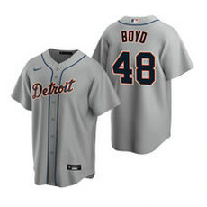 Nike Detroit Tigers #48 Matthew Boyd Gray Game Authentic Stitched MLB Jersey