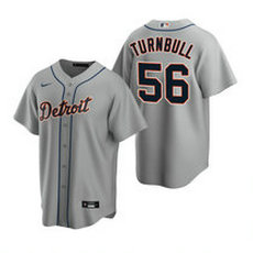 Nike Detroit Tigers #56 Spencer Turnbull Gray Game Authentic Stitched MLB Jersey