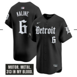 Nike Detroit Tigers #6 Al Kaline Black 5(V) Joint MLB Jersey