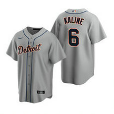 Nike Detroit Tigers #6 Al Kaline Gray Game Authentic Stitched MLB Jersey