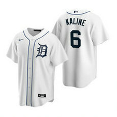 Nike Detroit Tigers #6 Al Kaline White Game Authentic Stitched MLB Jersey