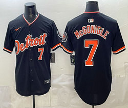 Nike Detroit Tigers #7 Kevin McGonigle Black 7 front 2026 Authentic Stitched MLB Jersey