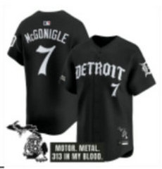 Nike Detroit Tigers #7 Kevin McGonigle Black Gothic MLB Jersey