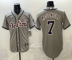 Nike Detroit Tigers #7 Kevin McGonigle Gray Authentic Stitched MLB Jersey