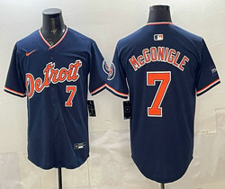 Nike Detroit Tigers #7 Kevin McGonigle Navy 7 front 2026 Authentic Stitched MLB Jersey