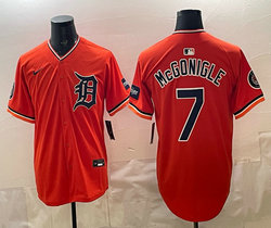 Nike Detroit Tigers #7 Kevin McGonigle Orange 2026 Authentic Stitched MLB Jersey