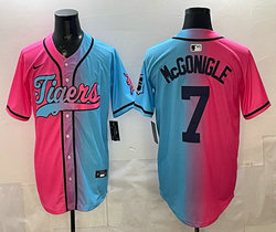 Nike Detroit Tigers #7 Kevin McGonigle Pink Authentic Stitched MLB Jersey