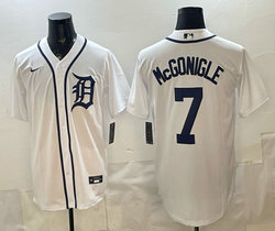 Nike Detroit Tigers #7 Kevin McGonigle White Authentic Stitched MLB Jersey