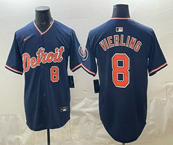 Nike Detroit Tigers #8 Matt Vierling Blue 2026 Authentic Stitched MLB Jersey