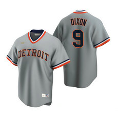 Nike Detroit Tigers #9 Brandon Dixon Gray Cooperstown Collection Authentic Stitched MLB Jersey