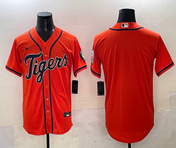 Nike Detroit Tigers Blank Orange Joint Authentic Stitched baseball jersey