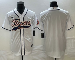 Nike Detroit Tigers Blank White Joint in front Stitched MLB Jersey