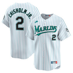 Nike Florida Marlins #2 Jazz Chisholm JR.White jersey