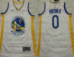 Nike Golden State Warriors #0 Gary Payton II White Stitched Basketball Jersey