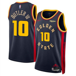 Nike Golden State Warriors #10 Jimmy Bulter III Navy Basketball Jersey