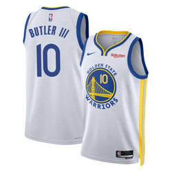 Nike Golden State Warriors #10 Jimmy Bulter III White Basketball Jersey