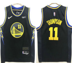 Nike Golden State Warriors #11 Klay Thompson 21-22 City 75th anniversary With Advertising Authentic Stitched NBA jersey