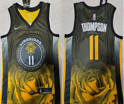 Nike Golden State Warriors #11 Klay Thompson Black City 2022-23 Authentic Stitched NBA Jersey
