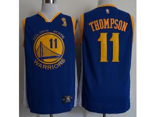 Nike Golden State Warriors #11 Klay Thompson Blue 2018 NBA Champions Authentic Stitched NBA Jersey