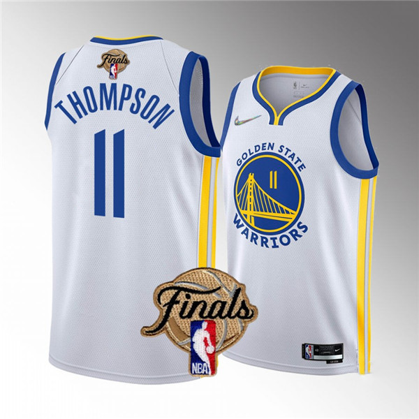 Nike Golden State Warriors #11 Klay Thompson White 2022 Finals Authentic Stitched NBA jersey