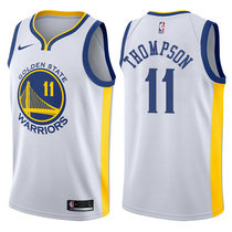 Nike Golden State Warriors #11 Klay Thompson White Game Authentic Stitched NBA Jerseys