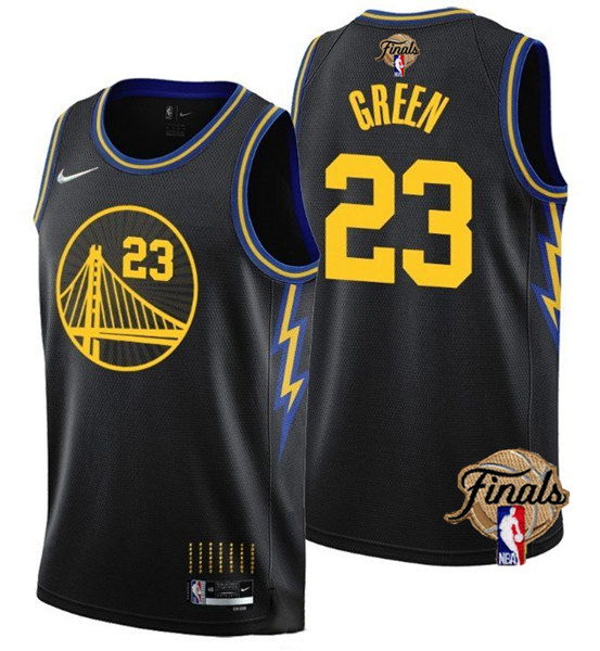 Nike Golden State Warriors #23 Draymond Green Black City 2022 Finals Authentic Stitched NBA jersey