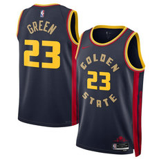 Nike Golden State Warriors #23 Draymond Green Navy 2024-25 City Stitched NBA Jersey
