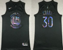 Nike Golden State Warriors #30 Stephen Curry 2020-21 rainbow Authentic Stitched NBA Jersey