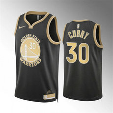 Nike Golden State Warriors #30 Stephen Curry Black 2024 Select Series Stitched Basketball Jersey