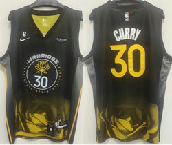 Nike Golden State Warriors #30 Stephen Curry City 6 Patch 2022-23 With Advertising Authentic Stitched NBA Jersey