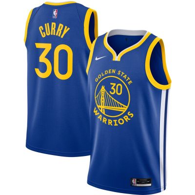 Nike Golden State Warriors #30 Stephen Curry Royal Authentic Stitched NBA jersey