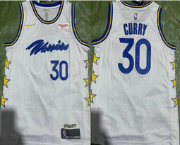 Nike Golden State Warriors #30 Stephen Curry White 22-23 With Advertising Authentic Stitched NBA jersey