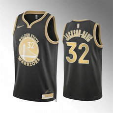 Nike Golden State Warriors #32 Trayce Jackson-Davis Black 2024 Select Series Stitched Basketball Jersey