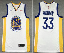 Nike Golden State Warriors #33 James Wiseman 20-21 White Authentic Stitched NBA jersey