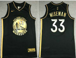 Nike Golden State Warriors #33 James Wiseman Black Gold 2020-21 Authentic Stitched NBA Jersey