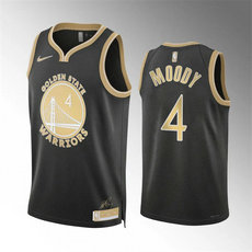 Nike Golden State Warriors #4 Moses Moody Black 2024 Select Series Stitched Basketball Jersey