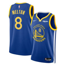 Nike Golden State Warriors #8 De’Anthony Melton Blue Icon Stitched NBA Jersey