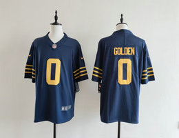 Nike Green Bay Packers #0 Matthew Golden Blue Throwback 2025 Stitched Football Jersey