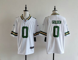 Nike Green Bay Packers #0 Matthew Golden White 2025 Stitched Football Jersey