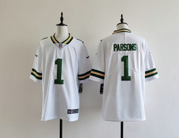 Nike Green Bay Packers #1 Micah Parsons White Vapor Untouchable NFL Jerseys
