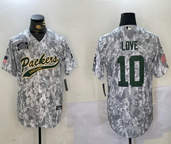 Nike Green Bay Packers #10 Jordan Love 2024 Salute to Service Joint baseball Jersey
