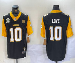 Nike Green Bay Packers #10 Jordan Love Black 13 Time World Champions Authentic Stitched NFL Jersey