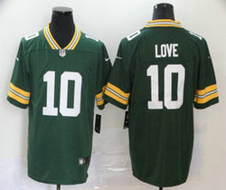 Nike Green Bay Packers #10 Jordan Love Green Vapor Untouchable Authentic Stitched NFL Jersey