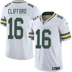Nike Green Bay Packers #16 Sean Clifford White Vapor Untouchable Authentic Stitched NFL Jersey