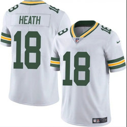Nike Green Bay Packers #18 Malik Heath White Vapor Untouchable Authentic Stitched NFL Jersey