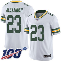 Nike Green Bay Packers #23 Jaire Alexander With NFL 100th Season Patch White Jersey