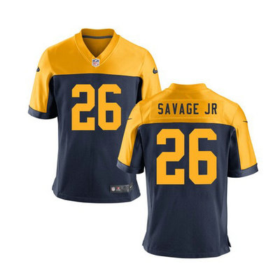Nike Green Bay Packers #26 Darnell Savage Navy Game Jersey