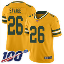 Nike Green Bay Packers #26 Darnell Savage With NFL 100th Season Patch Inverted Legend Vapor Untouchable Authentic Stitched NFL jersey